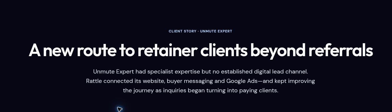 Preview of Rattle’s published Unmute Expert case study